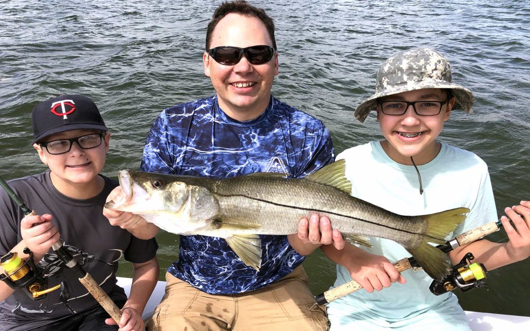 My boys and I caught fish all day.